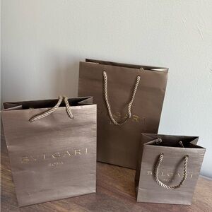 3 Bvlgari shopping bags